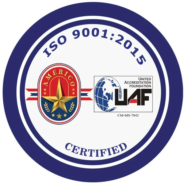 ISO 9001:2015 Quality Management System certification seal — Jacio Environmental Limited, Certificate AMER34916